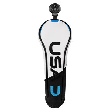 White& Black PU USA Fairway Hybrid Head Cover